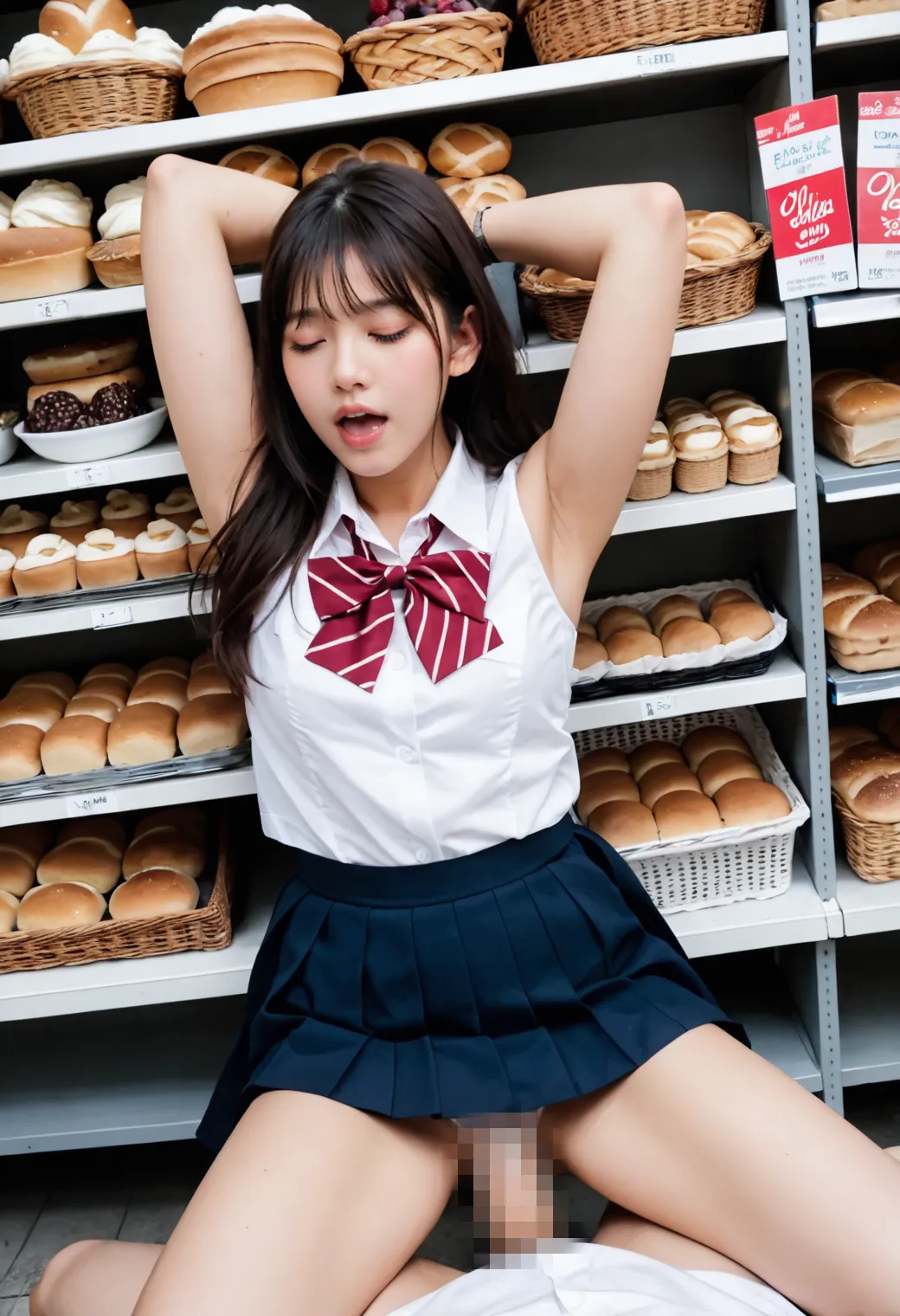 【JKセックスAIエロ画像】女子校生たちとセックスしまくり？！フェラチオや乱交等とにかく男(チンポ)との絡み重視のAI画像320枚！（第4頁）_上一頁色圖
