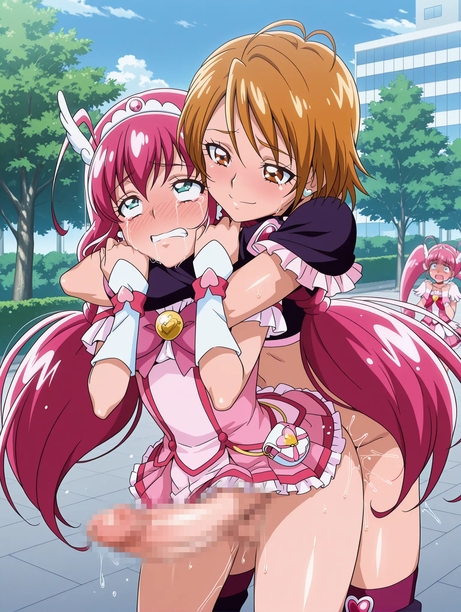 【ふたなりプリキュアエロ画像】あの可愛い変身ヒロインちゃんたちがおちんちんエッチしちゃうAI画像200枚！_次ページのエロ画像