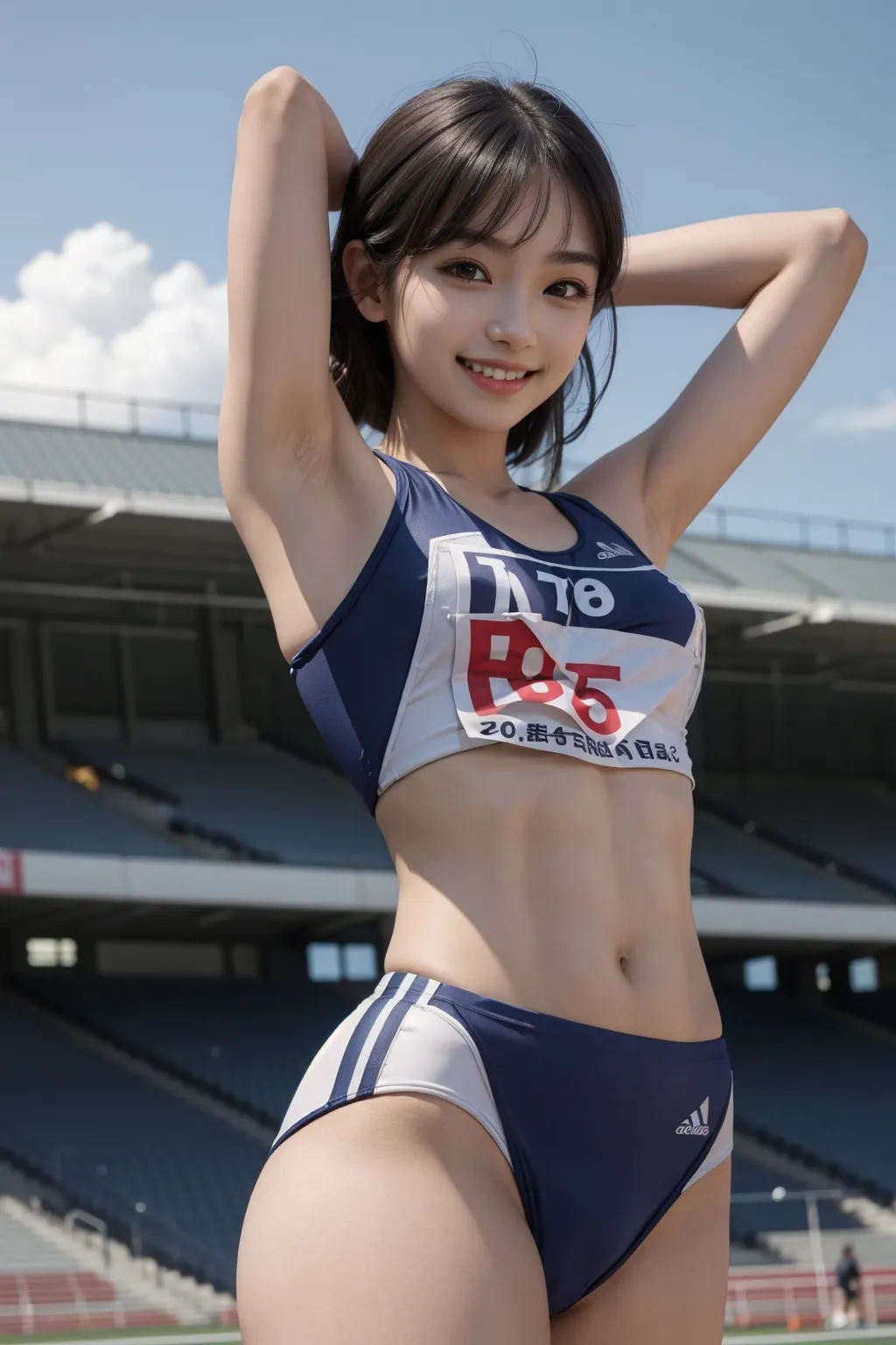 【AI陸上】陸上女子エロ画像200枚まとめ！引き締まった腹筋とスレンダーボディがエロスを感じずにいられない件ｗｗ (Page 2)_Next-page porn image