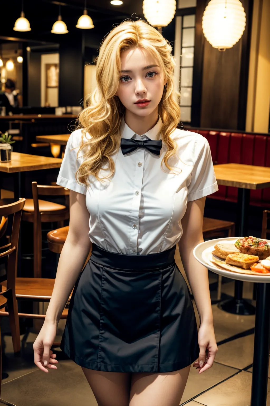 【ウェイトレスAIエロ画像】AI美女「私たちのノートにはエッチなシークレットサービスがたくさん♪」エロ画像200枚まとめ！_次ページのエロ画像
