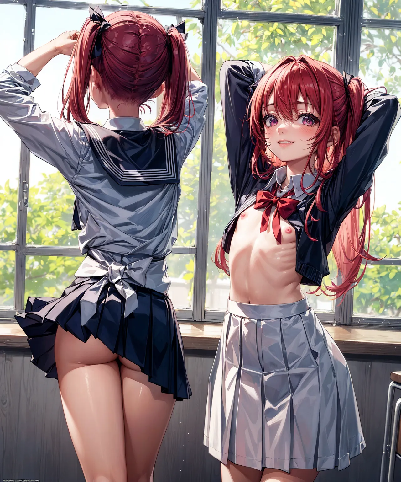 【JKエロ画像】二次元美少女女子校生のエッチでハイクオリティなAIエロ画像240枚まとめ！（第2頁）_下一頁色圖