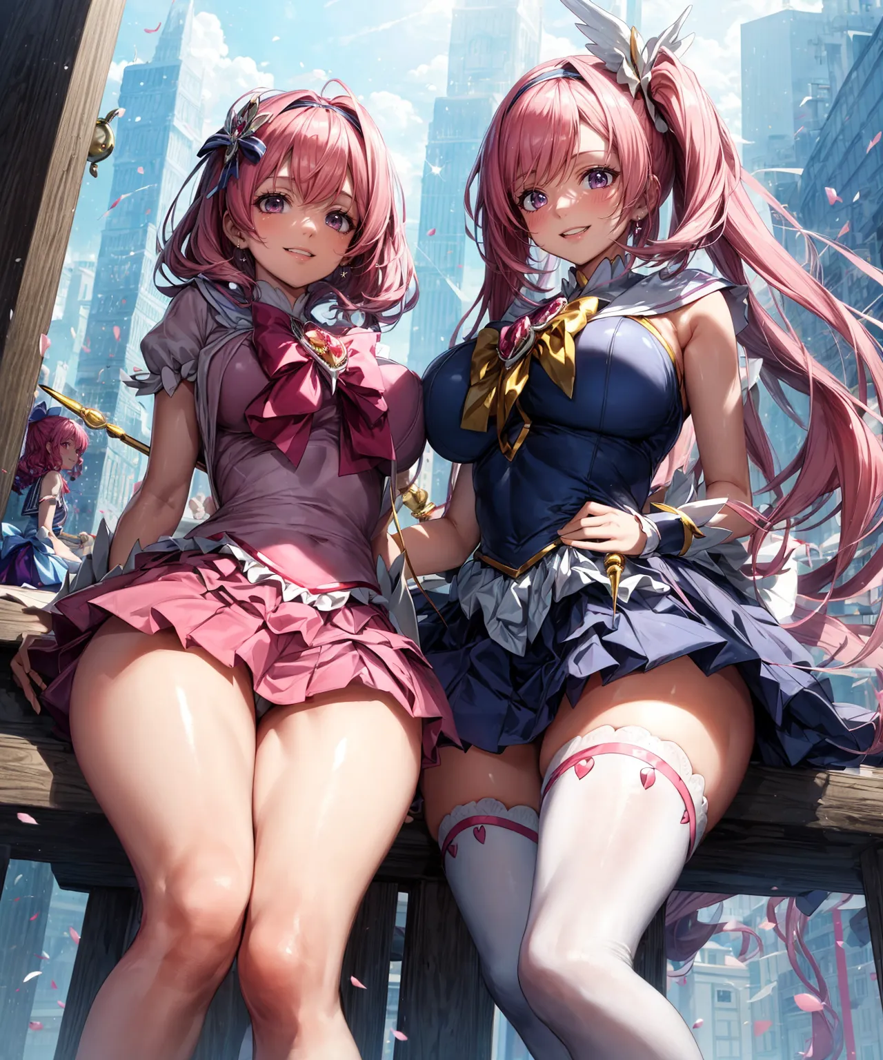 【魔法少女二次イラストAIエロ画像】貧乳ロリからグラマラスなムチムチ爆乳まで！？色んな身体のエッチな変身ヒロインたちの画像300枚まとめ！（5ページ目）_次ページのエロ画像