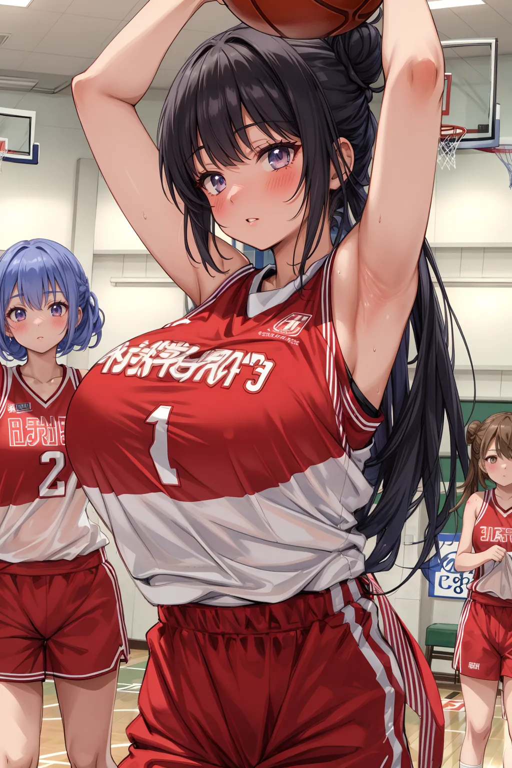 【女子バスケットボールエロ画像】腋！横乳！お尻！エッチな美少女女子バスケプレイヤーたちのAIエロ画像247枚まとめ！（第4頁）_下一頁色圖