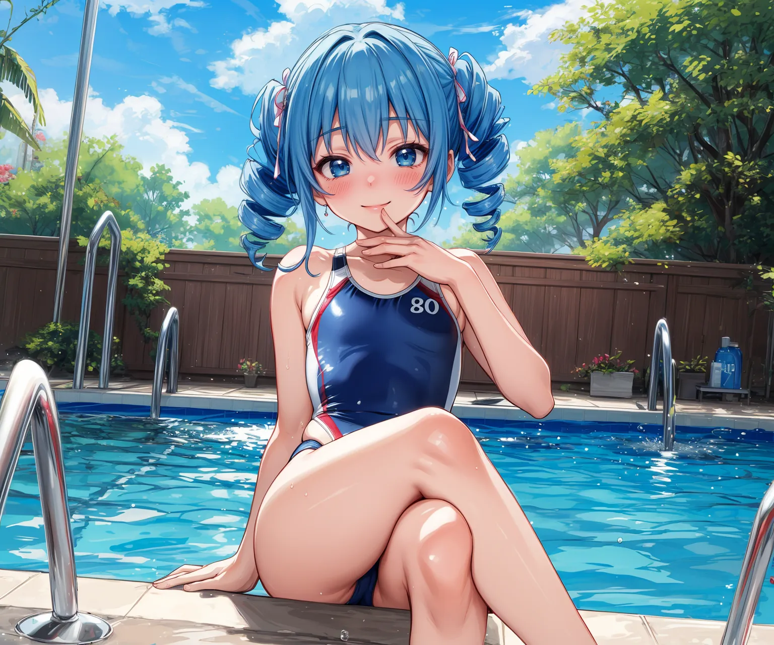 【競泳水着エロ画像】肉付きの良いエッチな身体の美少女たちにテカテカな水着が食い込むAIエロ画像168枚まとめ！（3페이지）_다음 페이지 야동 사진