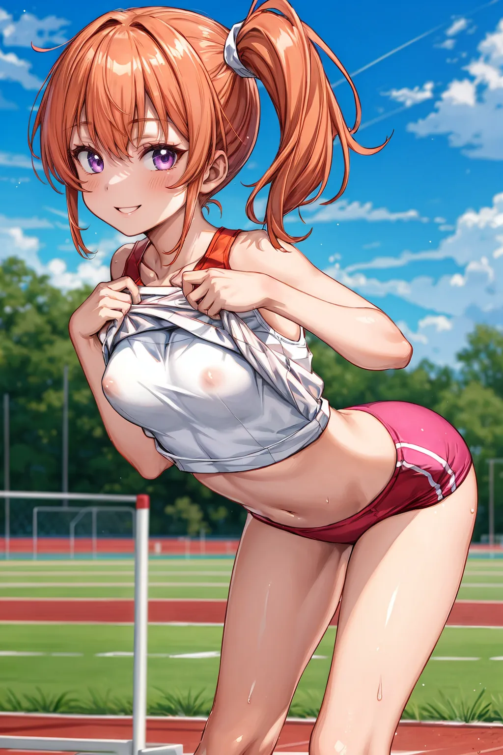 【女子陸上エロ画像】運動場やトラックの上で汗を流すエッチな美少女アスリートたちのAIエロ画像213枚まとめ！_다음 페이지 야동 사진