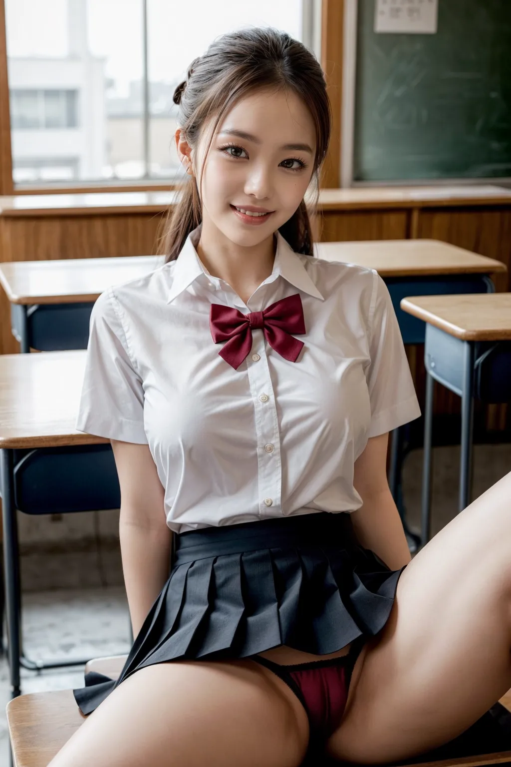 【パンチラ・パンモロAIエロ画像】美少女JKたちに今履いているパンティを見せてもらった結果ｗｗｗAIエロ画像280枚まとめ！_下一页色图