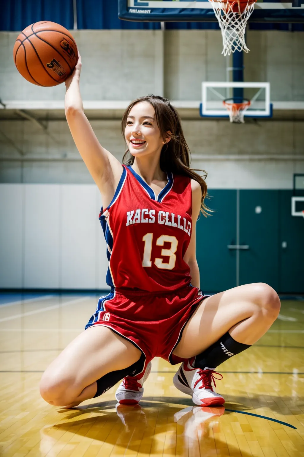 【バスケ女子AIエロ画像】バスケットボールをしているエッチな美女達をよく見たらおっぱいモロ出し？！なAIエロ画像256枚まとめ！ (Page 4)_Next-page porn image