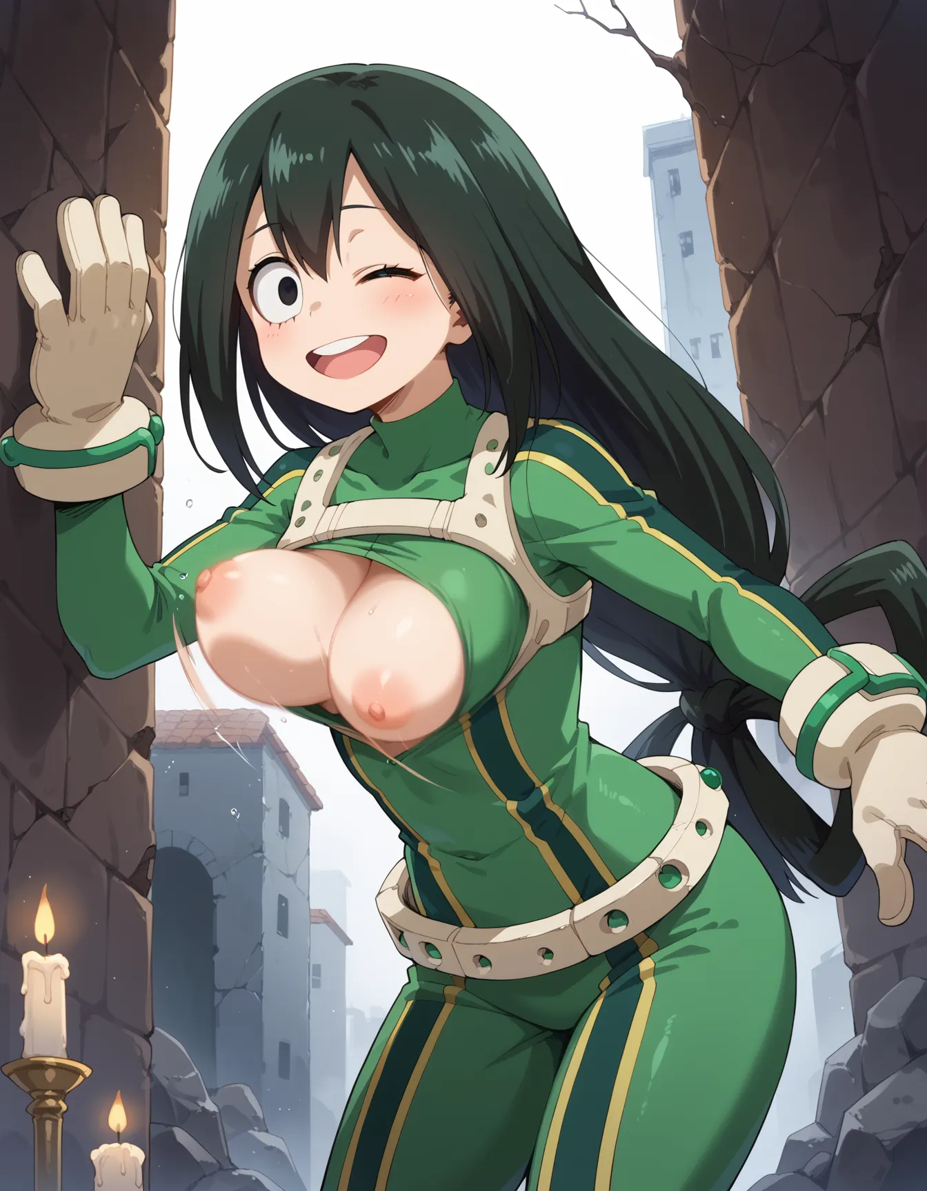 【蛙吹梅雨エロ画像】ヒロアカに登場する梅雨ちゃんのエロいAI画像400枚！（第5頁）_上一頁色圖