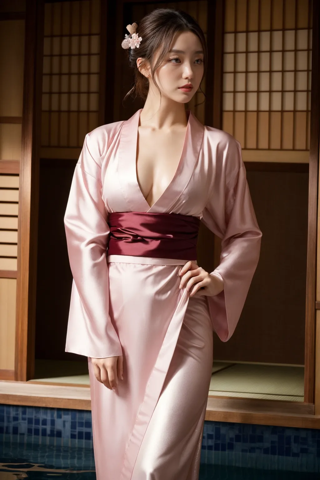 【和服貧乳美女AIエロ画像】これぞジャパニーズクールビューティ？！控えめおっぱい女性の着物や浴衣姿がエロいAI画像428枚！（8ページ目）_次ページのエロ画像