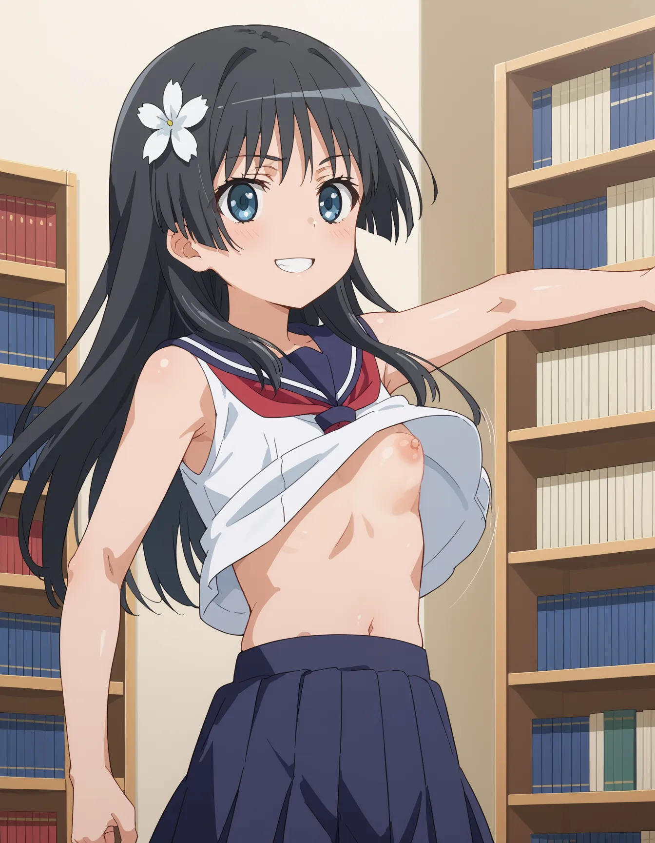 【佐天涙子エロ画像】とある科学の超電磁砲に登場する黒髪ロング美少女佐天ちゃんのエロいAI画像360枚！（5페이지）_이전 페이지 야동 사진