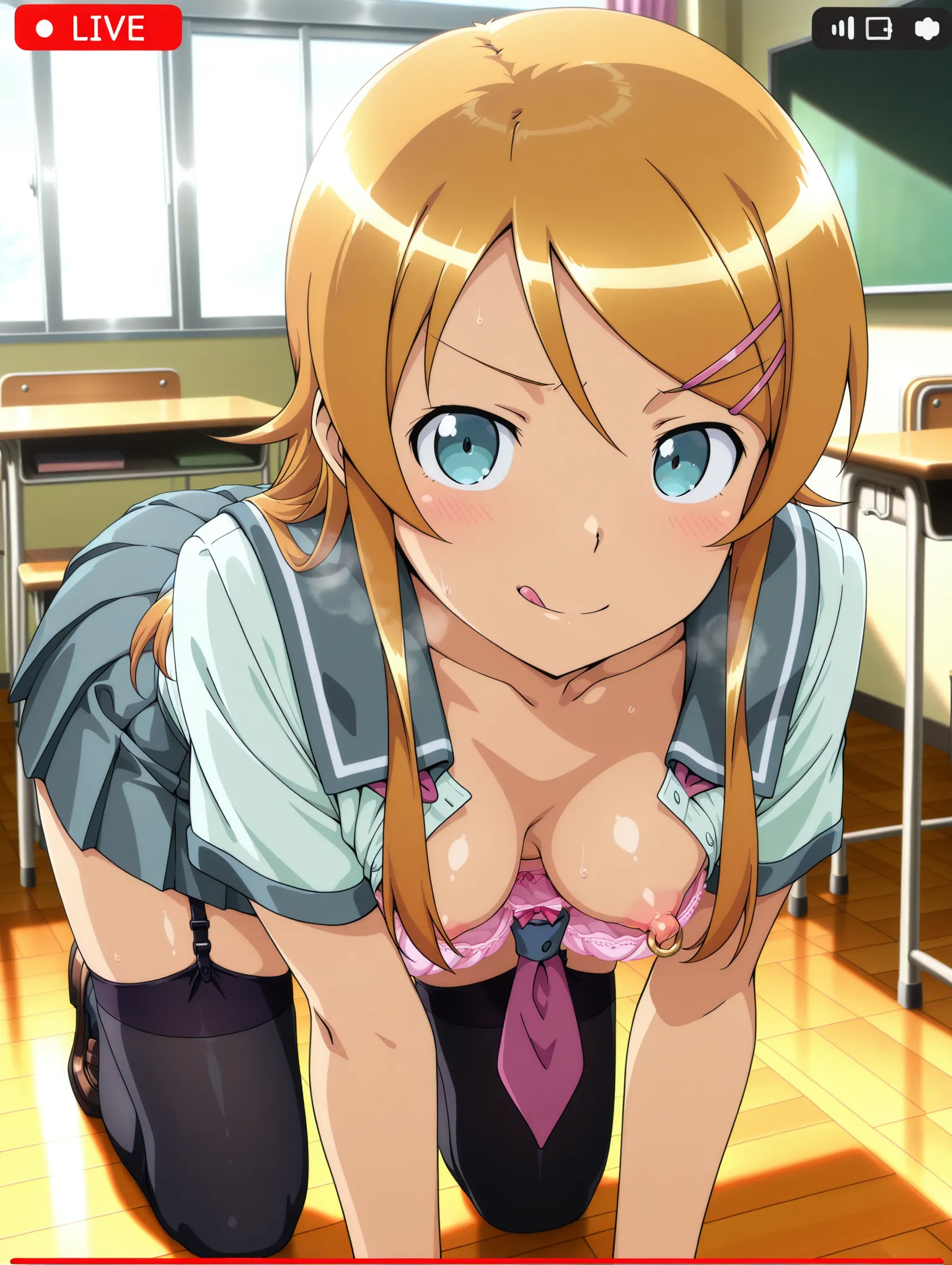 胸チラ