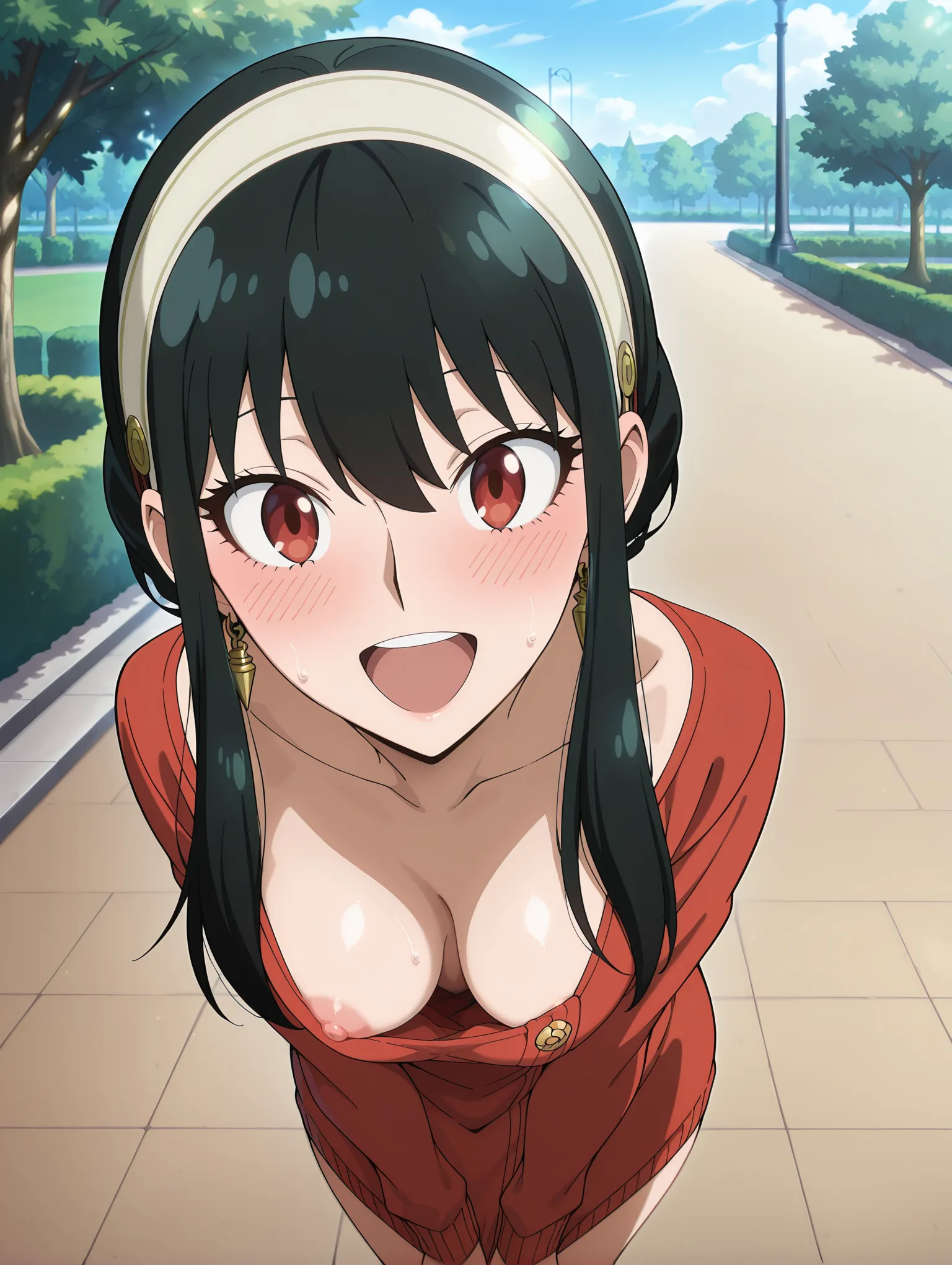 胸チラ