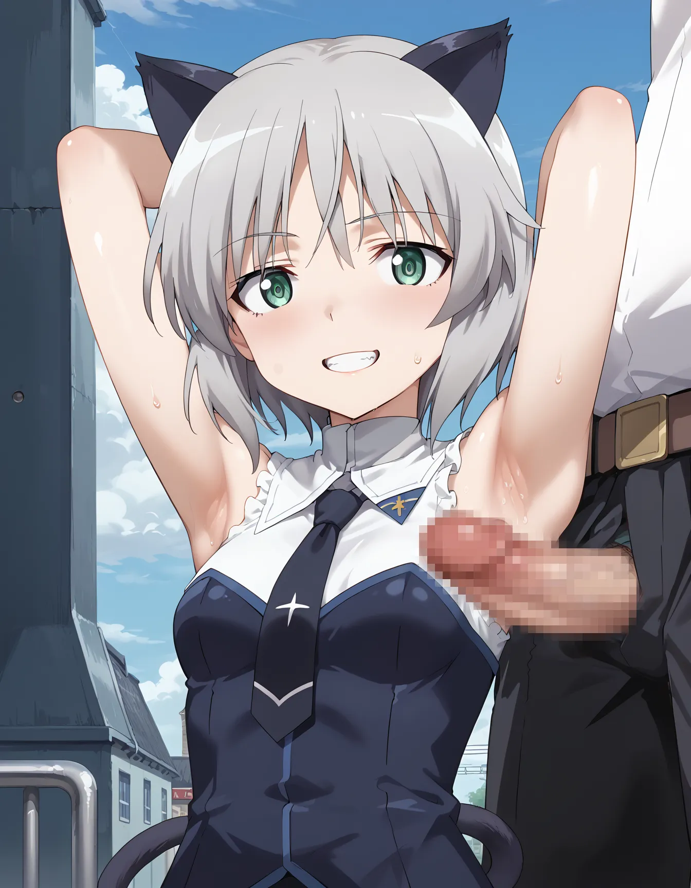 腋コキ